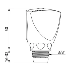 Tête Universelle 3/8 DELABIE Croisillon Gamma - G370012