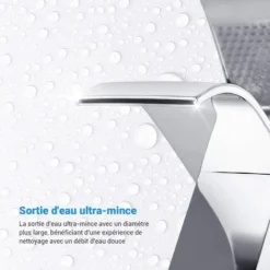 ENGINDOT Robinet De Lavabo Cascade, Robinet Salle De Bain Avec Bobine En Céramique L’Eau Froide Et Chaude Disponible, Mitigeur Lavabo Robinetterie Pour Salle De Bain Sans Plomb Et Sans Nickel -DBWF01F -Grohe || Hansgrohe Soldes Magasin 44000381 5