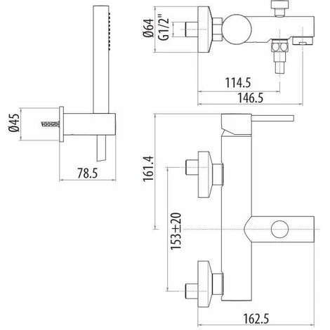 Mélangeur Bain Extérieur Or Brossé Gattoni Easy 2201/22SG Or Brossé 2 Mélangeur Bain Extérieur Or Brossé Gattoni Easy 2201/22SG Or Brossé – Image 2