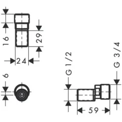 Hansgrohe S Kit De Connexion 94140000 3 Hansgrohe S Kit De Connexion 94140000 -Grohe || Hansgrohe Soldes Magasin 45079910 2