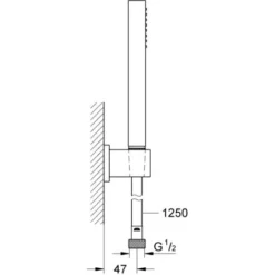 Grohe Set Bain/douche Mitigeur Thermostatique Grohtherm 800 + Stick De Douche Mural 1 Jet, Chrome (34770000-CUBESTICK) -Grohe || Hansgrohe Soldes Magasin 46286514 5