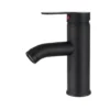 Robinet Noir Mat Cuivre Mitigeur Lavabo Salle De Bain Robinet Eau Chaud Froid Mate Bassin Robinetterie élégante Et Design Rétro Robinet De Levier Monotrou Vasque Durable，Irisfr（1pcs）