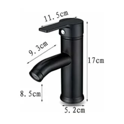Robinet Noir Mat Cuivre Mitigeur Lavabo Salle De Bain Robinet Eau Chaud Froid Mate Bassin Robinetterie élégante Et Design Rétro Robinet De Levier Monotrou Vasque Durable，Irisfr（1pcs） -Grohe || Hansgrohe Soldes Magasin 47207360 3