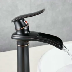 Robinet Mitigeur Pour Lavabo Pour Salle Bain, Noir, Bec Haut -Grohe || Hansgrohe Soldes Magasin 47523486 3