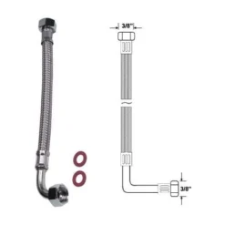 Tuyau Connexion Sanitaire 200 Mm Avec 2 Ecrou 3/8