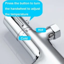 ONECE Robinet De Baignoire Cascade Avec Thermostat, Mitigeur De Bain Douche Avec 2 Fonctions, Robinet De Douche Thermostatique à 38°C Pour Salle De Bains, Robinet De Douche En Laiton Durable, Chromé -Grohe || Hansgrohe Soldes Magasin 50052126 3