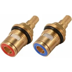 Tete A Disques Ceramique, Paire De Cartouches Céramique Universelles De Rechange Pour Robinet, 1/2" Quart De Tour 20 Crans X 50mm Fontainebleau -Grohe || Hansgrohe Soldes Magasin 50922747 3