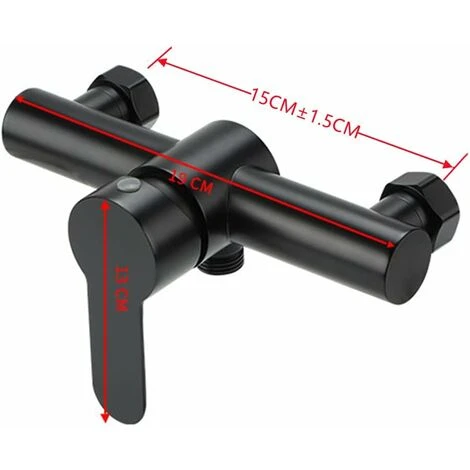 Robinet De Douche De Baignoire Noir En Acier Inoxydable Salle De Bain Baignoire Douche Robinet Pommeau De Douche Mitigeur Mural,Starlight 4 Robinet De Douche De Baignoire Noir En Acier Inoxydable Salle De Bain Baignoire Douche Robinet Pommeau De Douche Mitigeur Mural,Starlight – Image 4