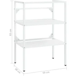 Cadre De Lavabo De Salle De Bain Blanc 59x38x83 Cm Fer VidaXL 7 Cadre De Lavabo De Salle De Bain Blanc 59x38x83 Cm Fer VidaXL -Grohe || Hansgrohe Soldes Magasin 53991751 3