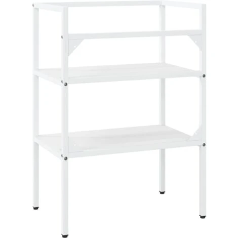 Cadre De Lavabo De Salle De Bain Blanc 59x38x83 Cm Fer VidaXL 5 Cadre De Lavabo De Salle De Bain Blanc 59x38x83 Cm Fer VidaXL – Image 5