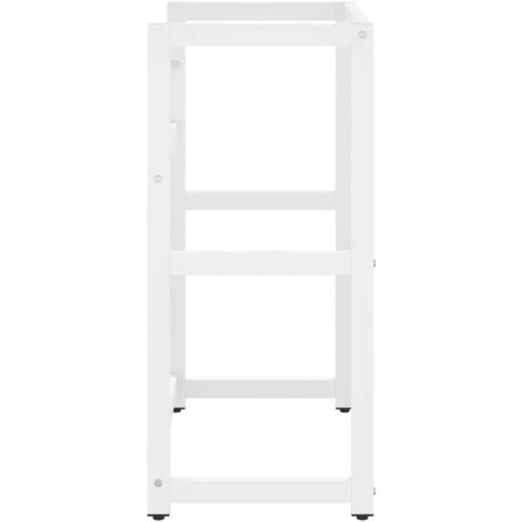 Cadre De Lavabo De Salle De Bain Blanc 59x38x83 Cm Fer VidaXL 4 Cadre De Lavabo De Salle De Bain Blanc 59x38x83 Cm Fer VidaXL – Image 4