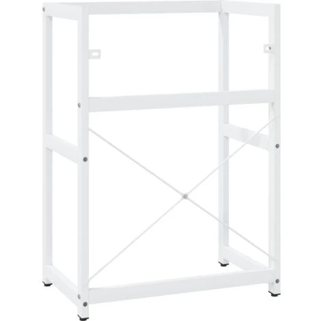 Cadre De Lavabo De Salle De Bain Blanc 59x38x83 Cm Fer VidaXL 5 Cadre De Lavabo De Salle De Bain Blanc 59x38x83 Cm Fer VidaXL – Image 5