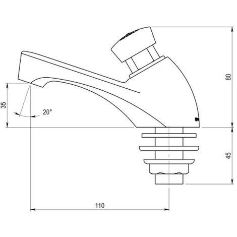 Robinet De Lavabo Temporisé PRESTO 605 Froid - PRESTO 3 Robinet De Lavabo Temporisé PRESTO 605 Froid - PRESTO – Image 3