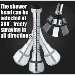 2 Pièces Robinet D'eau Pivotante,Tête De Robinet De Cuisine Mobile 360 Degrés,2 Modes Réglable Douche Tête Filtre Pulvérisateur,Aérateur De Cuisine,Robinet De Cuisine,Rallonge De Robinet De Cuisine -Grohe || Hansgrohe Soldes Magasin 55576932 4