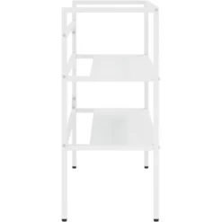 Cadre De Lavabo De Salle De Bain Blanc 79x38x83 Cm Fer -Grohe || Hansgrohe Soldes Magasin 57840908 4