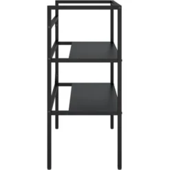 Cadre De Lavabo De Salle De Bain Noir 79x38x83 Cm Fer 8 Cadre De Lavabo De Salle De Bain Noir 79x38x83 Cm Fer -Grohe || Hansgrohe Soldes Magasin 57843169 4