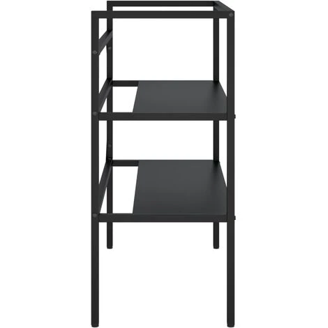 Cadre De Lavabo De Salle De Bain Noir 79x38x83 Cm Fer 4 Cadre De Lavabo De Salle De Bain Noir 79x38x83 Cm Fer – Image 4