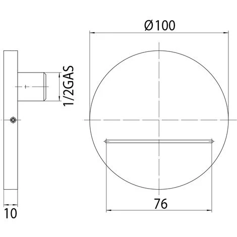 Bossini Olè Baignoire Ronde / Bec De Douche Cascade Diamètre 100 Mm 2 Bossini Olè Baignoire Ronde / Bec De Douche Cascade Diamètre 100 Mm – Image 2