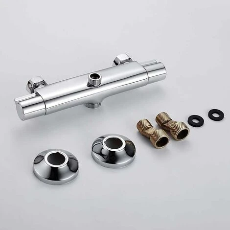 Mitigeur Thermostatique De Douche 2 Sorties Haut Et Bas En Laiton Chromé Mitigeur Anti-brûlure Pour Baignoire De Salle De Bain 4 Mitigeur Thermostatique De Douche 2 Sorties Haut Et Bas En Laiton Chromé Mitigeur Anti-brûlure Pour Baignoire De Salle De Bain – Image 4