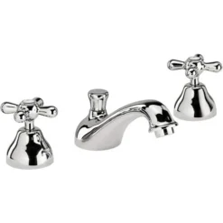 Melangeur 3 Trous Lavabo Salle De Bain Classique évier Rétro Victorienne Deux Poignées Croix Robinet Paini Liberty 211