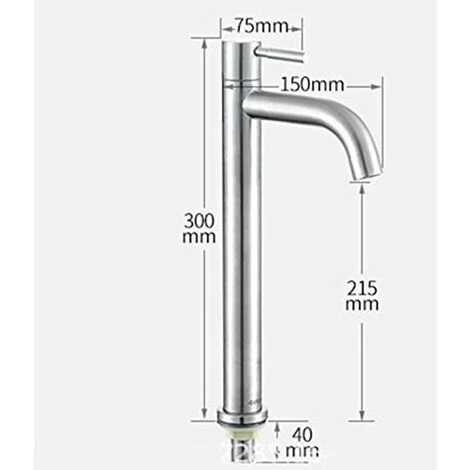 ZOLGINAH Robinet Unique En Acier Inoxydable Eau Froide Robinet De Salle De Bain Lavabo Robinet De Lavabo 5 ZOLGINAH Robinet Unique En Acier Inoxydable Eau Froide Robinet De Salle De Bain Lavabo Robinet De Lavabo – Image 5