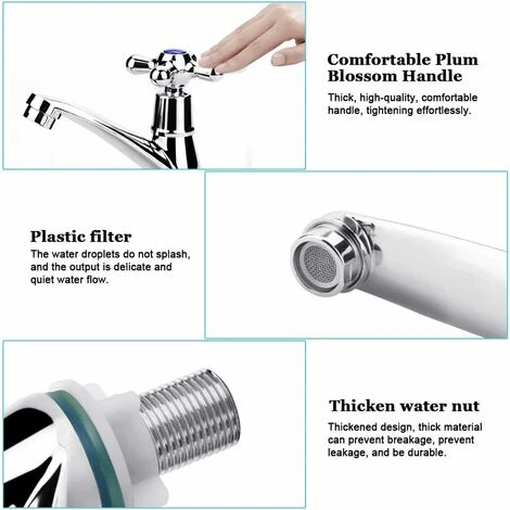 Déstockage Robinet De Lavabo à Poignée Unique, Robinet Mitigeur à Eau Froide, Robinet D'eau Froide, Robinet D'évier De Salle De Bain, Robinet De Vestiaire Chromé à Poignée Croisée Avec Filtre 3 Déstockage Robinet De Lavabo à Poignée Unique, Robinet Mitigeur à Eau Froide, Robinet D'eau Froide, Robinet D'évier De Salle De Bain, Robinet De Vestiaire Chromé à Poignée Croisée Avec Filtre – Image 3