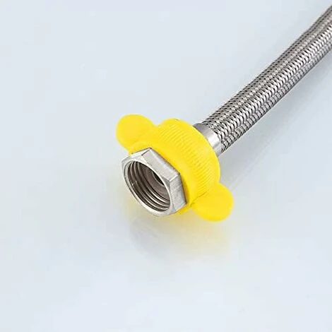 DENUOTOP Connecteurs Tuyau De Robinet, Rallonge De Robinet De Raccordement Tuyau De Raccordement En Acier Inoxydable Tuyau Blindé Pour Mitigeur De Robinet-30 Cm 4 DENUOTOP Connecteurs Tuyau De Robinet, Rallonge De Robinet De Raccordement Tuyau De Raccordement En Acier Inoxydable Tuyau Blindé Pour Mitigeur De Robinet-30 Cm – Image 4