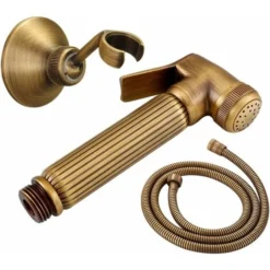 Kit Douchette WC Pour Toilette, Antique Pulvérisateur De Bidet Laiton Bidet Pulvérisateur Mural Pulvérisateur De Bidet à Main Avec Tuyau, Support