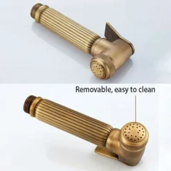 Kit Douchette WC Pour Toilette, Antique Pulvérisateur De Bidet Laiton Bidet Pulvérisateur Mural Pulvérisateur De Bidet à Main Avec Tuyau, Support -Grohe || Hansgrohe Soldes Magasin 60657345 5