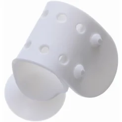 Silicone Douche Ventouse Support Douche Silicone Support De Douchette Reglable Sans Percage Installation Rapide, Taille De Développement 4X14cm (Blanche) 2 Pcs,Lilaris