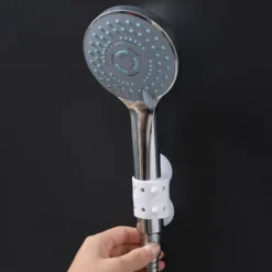 Silicone Douche Ventouse Support Douche Silicone Support De Douchette Reglable Sans Percage Installation Rapide, Taille De Développement 4X14cm (Blanche) 2 Pcs，Lilaris -Grohe || Hansgrohe Soldes Magasin 64004276 4