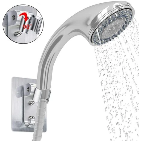 Support De Douche, Pas Besoin De Percer Des Trous Pour Installer Une Colle Forte Avec Des Trous De Montage à Vis, Le Support Peut être Ajusté à 90 Degrés, Forte Adhérence, étanche 4 Support De Douche, Pas Besoin De Percer Des Trous Pour Installer Une Colle Forte Avec Des Trous De Montage à Vis, Le Support Peut être Ajusté à 90 Degrés, Forte Adhérence, étanche – Image 4