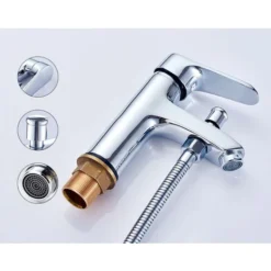 Robinet De Douche évier Alliage De Robinet Monotrou à Double Usage Chaud Et Froid -Grohe || Hansgrohe Soldes Magasin 64179602 4