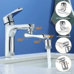 MINKUROW MINKUROW 1080° Pivotant Aérateur De Robinet Laiton 2 Modes Réglable Cuisine Robinet Filtre Barboteur Avec Adaptateur De Buse - Pour Robinets Avec Buse à Filetage Externe M22 Ou Fil Interne M2 -Grohe || Hansgrohe Soldes Magasin 64447814 2