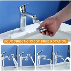 MINKUROW MINKUROW 1080° Pivotant Aérateur De Robinet Laiton 2 Modes Réglable Cuisine Robinet Filtre Barboteur Avec Adaptateur De Buse - Pour Robinets Avec Buse à Filetage Externe M22 Ou Fil Interne M2 -Grohe || Hansgrohe Soldes Magasin 64447814 4