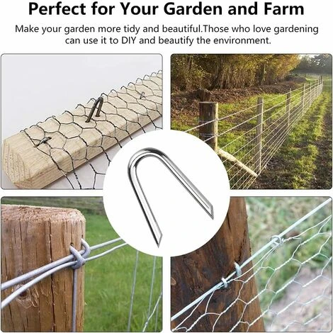 140 Pièces Pointes En Acier Galvanisé Pointes De Clôture Pointe De Treillis Métallique 1.2 X 1.9cm Agrafes De Clous De Clôture En U Pour Clôture Treillis Métallique à Clip Galvanisé Pour Filet 5 140 Pièces Pointes En Acier Galvanisé Pointes De Clôture Pointe De Treillis Métallique 1.2 X 1.9cm Agrafes De Clous De Clôture En U Pour Clôture Treillis Métallique à Clip Galvanisé Pour Filet – Image 5