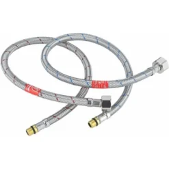 YIDOMDE Tuyaux De Raccordement Flexibles Robinets G3/8 X M10 X 50 Cm Rallonge De Tuyau Eau Chaude Et Froide Pour Mitigeur Robinet Evier Cuisine Lavabo Salle De Bain Anti-corrosion