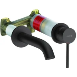 Kludi BOZZ Kit Mitigeur Lavabo Mural 2 Trous Ă Encastrer, Noir Mat + Corps Ă Encastrer Pour Mitigeur De Lavabo 2 Trous (382443976-C)