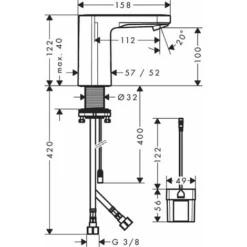 HANSGROHE Mitigeur Lavabo électronique Vernis Blend à Pile 6V Pré-réglé 71502000 -Grohe || Hansgrohe Soldes Magasin 66172410 4