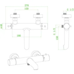 Luisa Mitigeur Bain-douche Thermostatique Or Brossé -Grohe || Hansgrohe Soldes Magasin 66392016 3