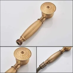 Suguword Mitigeur Baignoire Retro Avec Double Poignée Mitigeur De Bain Retro Robinet Douche En Laiton Robinet Baignoire Avec Douchette à Main En Laiton -Grohe || Hansgrohe Soldes Magasin 67155293 5