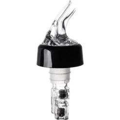 1 Pièces Becs à Liqueur, Bec Verseur Alcool Auto-Pour 3cl, Bouchon Bouteille Vin, Transparent/noir, Plastique Ephé