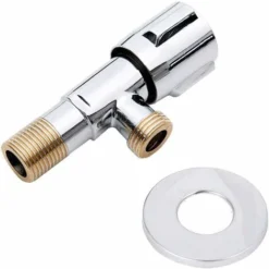 Robinet équerre, Surface De La Vanne D'angle Est Chromée Et L'intérieur Est En Laiton Et Diamètre De La Bouche Est De 20 Mm Et La Longueur De 90 Mm, Utilisé Pour Le Raccordement à L'eau Ephé