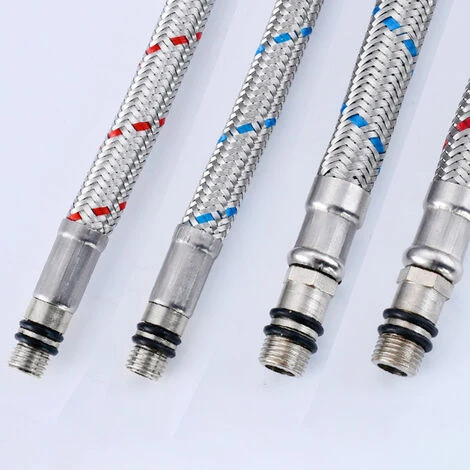 Tuyaux De Raccordement Flexibles Robinets G3/8 X M10 X 60 Cm Rallonge De Tuyau Eau Chaude Et Froide Pour Mitigeur Robinet Evier Cuisine Lavabo Salle De Bain Anti-corrosion Ephé 3 Tuyaux De Raccordement Flexibles Robinets G3/8 X M10 X 60 Cm Rallonge De Tuyau Eau Chaude Et Froide Pour Mitigeur Robinet Evier Cuisine Lavabo Salle De Bain Anti-corrosion Ephé – Image 3