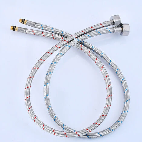 Tuyaux De Raccordement Flexibles Robinets G3/8 X M10 X 60 Cm Rallonge De Tuyau Eau Chaude Et Froide Pour Mitigeur Robinet Evier Cuisine Lavabo Salle De Bain Anti-corrosion Ephé 4 Tuyaux De Raccordement Flexibles Robinets G3/8 X M10 X 60 Cm Rallonge De Tuyau Eau Chaude Et Froide Pour Mitigeur Robinet Evier Cuisine Lavabo Salle De Bain Anti-corrosion Ephé – Image 4