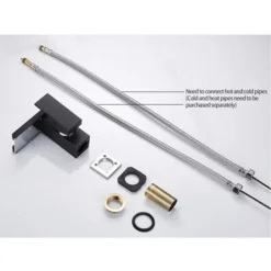 Robinet Salle De Bain Design Moderne De Cascade Robinet Lavabo Noir LED Durable Eau Chaude Et Froide Réglable -Grohe || Hansgrohe Soldes Magasin 67697090 4