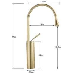 Robinet Mitigeur Monocommande Haut Or En Pour Lavabo Salle De Bain 9 Robinet Mitigeur Monocommande Haut Or En Pour Lavabo Salle De Bain -Grohe || Hansgrohe Soldes Magasin 67697157 5