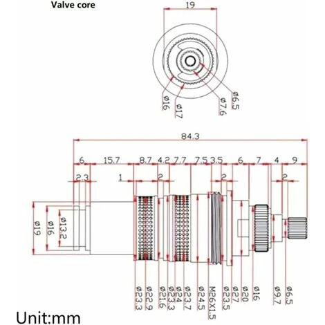 Kit De Réparation De Barre De Vanne De Mitigeur De Douche De Cartouche Thermostatique De Remplacement En Laiton De Contrôle De Température Pour Mitigeur De Douche Ba 2 Kit De Réparation De Barre De Vanne De Mitigeur De Douche De Cartouche Thermostatique De Remplacement En Laiton De Contrôle De Température Pour Mitigeur De Douche Ba – Image 2