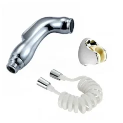 Pulvérisateur De Bidet Pour Toilettes,bidet De Douche à Main Multifonction,pistolet De Pulvérisation De Type Presse,décharge D'eau à Un Bouton (avec Tube à Ressort De 1,5 M + Support Perforé)