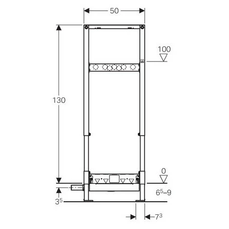 Bâti-support GEBERIT Douche De Plain Pied - Robinetterie Apparente - Evacuation Ø40 2 Bâti-support GEBERIT Douche De Plain Pied - Robinetterie Apparente - Evacuation Ø40 – Image 2